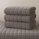 Capa de Sofá Veludo Xadrez Pelúcia Antiderrapante Espessada Cinza Offertaza