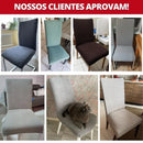 Capa Para Cadeira de Jantar Semi-impermeável Cinza Claro Offertaza