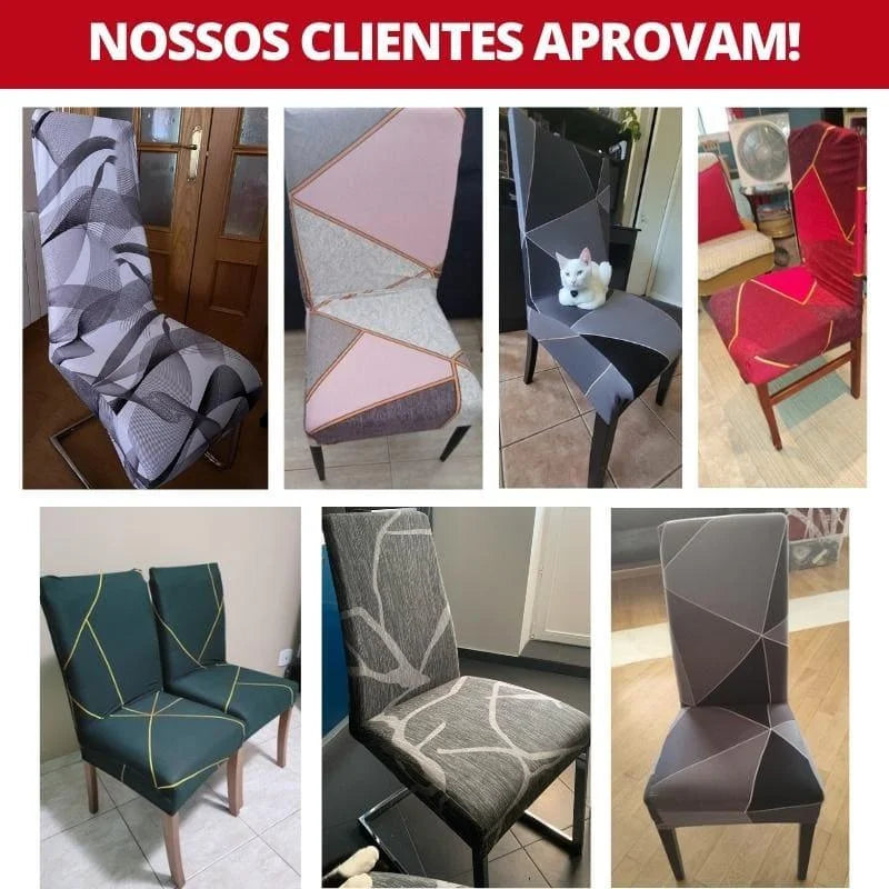 Capa Protetora para Cadeira de Jantar Spandex Bege Offertaza