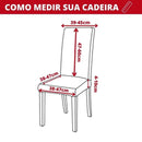 Capa de Cadeira de Jantar Suede Premium Impermeável Bege Offertaza