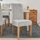 Capa de Cadeira de Jantar Suede Premium Impermeável Cinza Offertaza