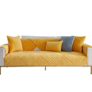 Capa para Sofá Plush Acolchoada Antiderrapante Impermeável Amarelo Offertaza