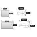 Capa para Sofá Chenille Bege com Listras Decorativas em Peça Única Offertaza
