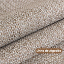 Capa para Sofá Algodão e Linho Antiderrapante Design Minimalista Cáqui Offertaza