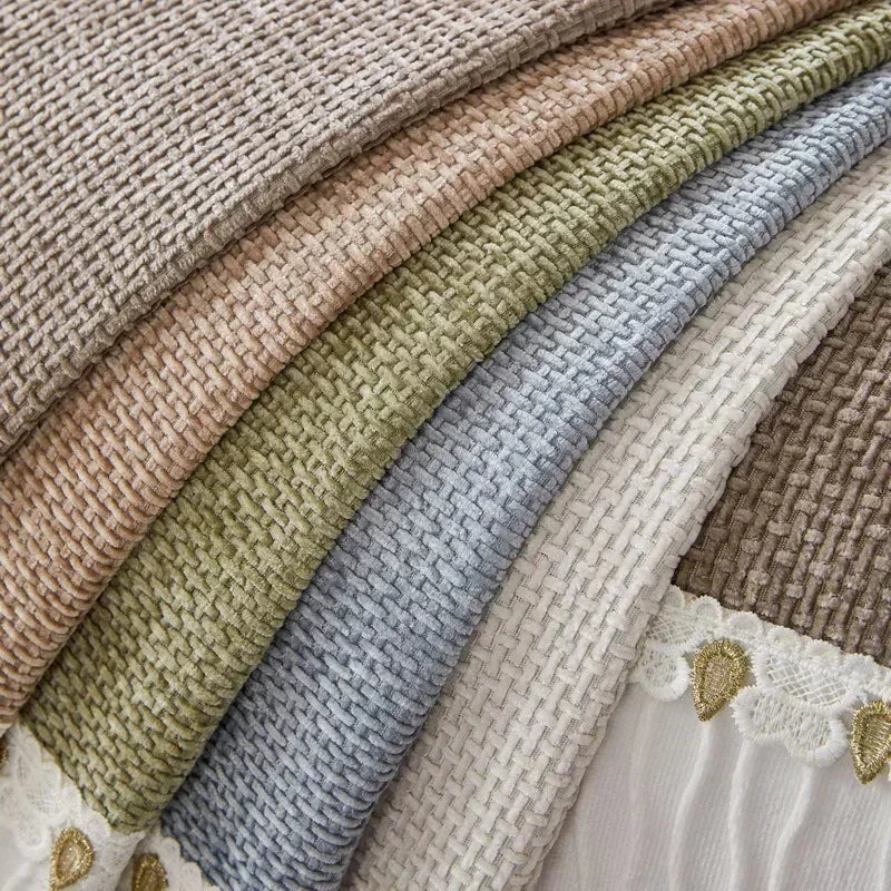 Capa para Sofá Chenille Antiderrapante com Acabamento Elegante Branco Offertaza