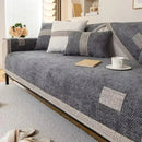 Capa para Sofá em Chenille Antiderrapante para Proteção Azul Offertaza