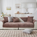 Capa para Sofá em Veludo Cristal Antiderrapante Marrom Offertaza