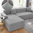 Capa para Sofá Jacquard Antiderrapante e Impermeável Cinza Offertaza