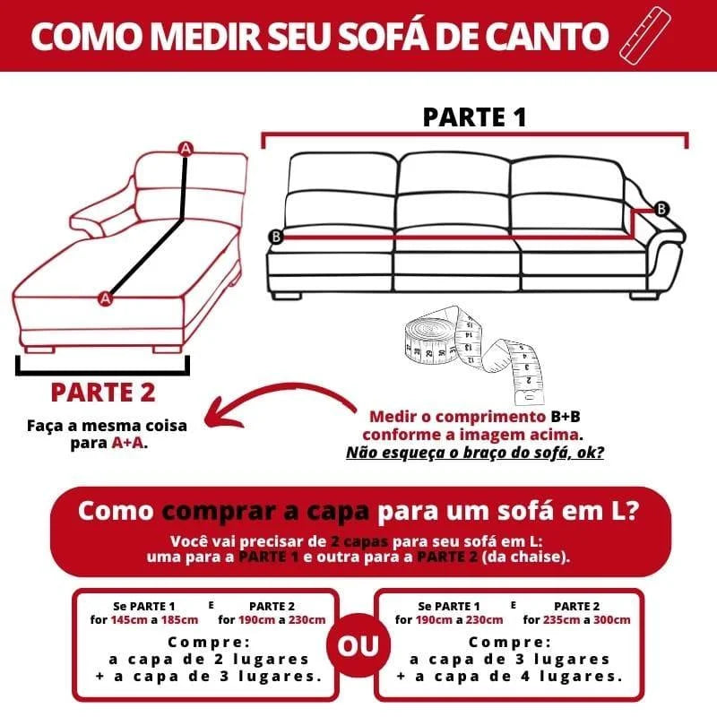 Capa para Sofá Jacquard Creme Impermeável para Sala Offertaza