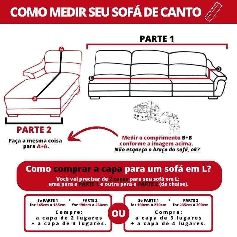 Capa para Sofá Suede Bege Impermeável para Sala Offertaza