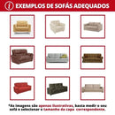 Capa para Sofá Suede Cinza Impermeável para Sala Offertaza