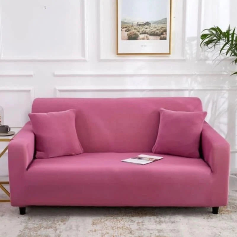 Capa para Sofá Spandex Rosa Impermeável para Sala Offertaza