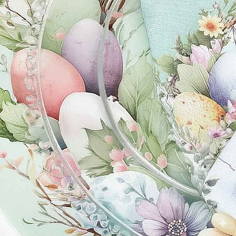 Capa Sousplat Páscoa + Guardanapos - Kit 6 Unidades