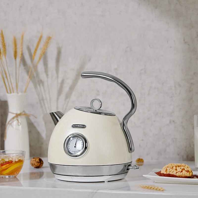 Chaleira Elétrica Retro Schneider 220V Luxe Inox 1.8L - Offertaza