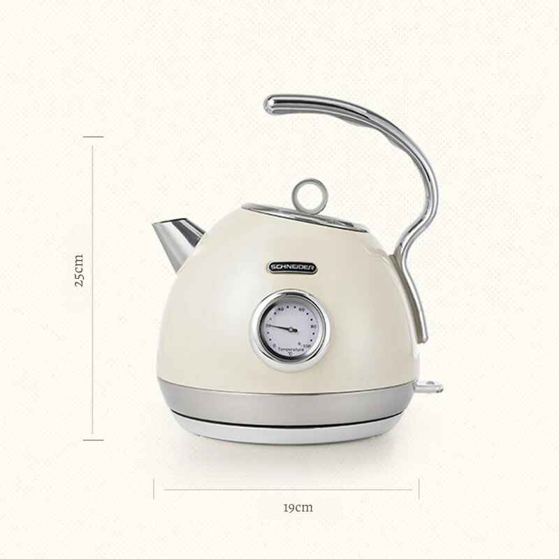 Chaleira Elétrica Retro Schneider 220V Luxe Inox 1.8L - Offertaza