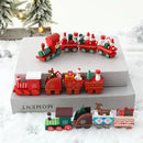 Trenzinho de Madeira Natalino Vermelho para Mesa de Festa Offertaza