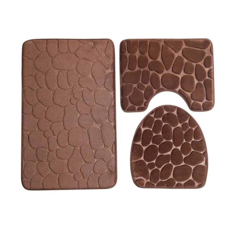 Conjunto de Tapetes Antiderrapantes 3 Peças para Banheiro Absorvente Offertaza