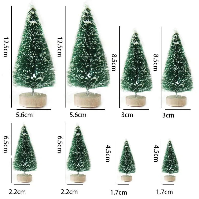 Conjunto Mini Árvores de Natal em Pinheiro para Decoração Offertaza