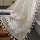 Cortina de Crochê Translúcida para Decoração Offertaza