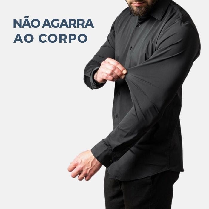 Camisa Social Lisa Conforto Anti Amassado - Offertaza