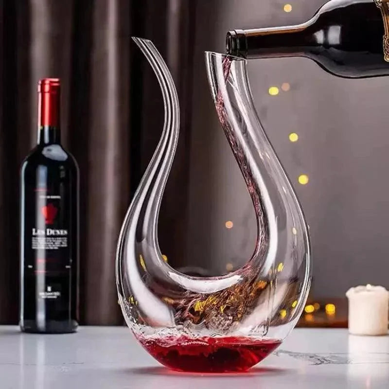 Decanter de Vinho de Vidro em Formato de Cisne 1500ml Offertaza
