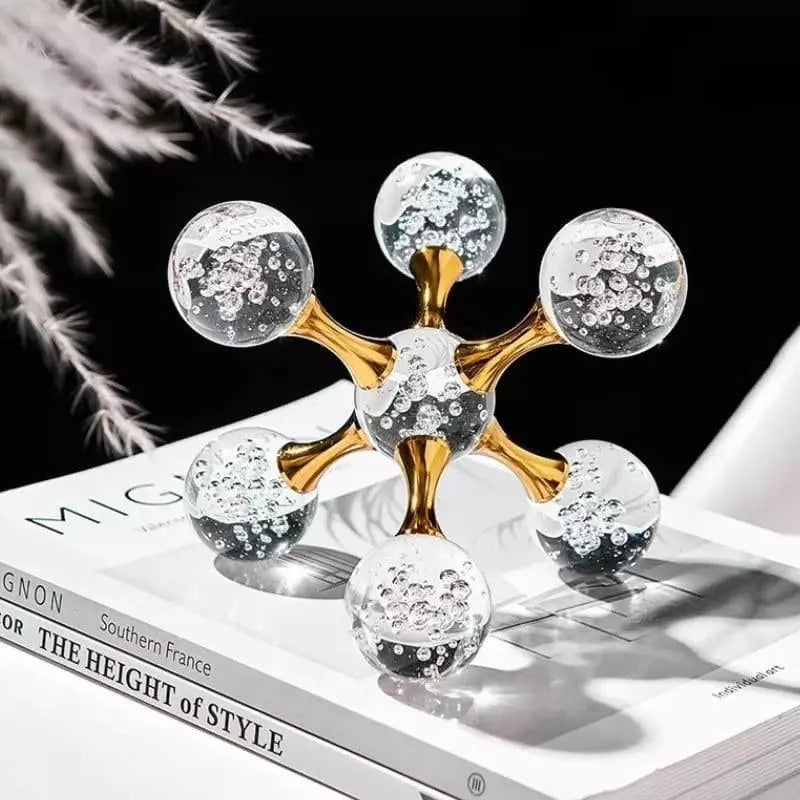 Ornamento de Cristal Molecular para Decoração de Mesa Offertaza