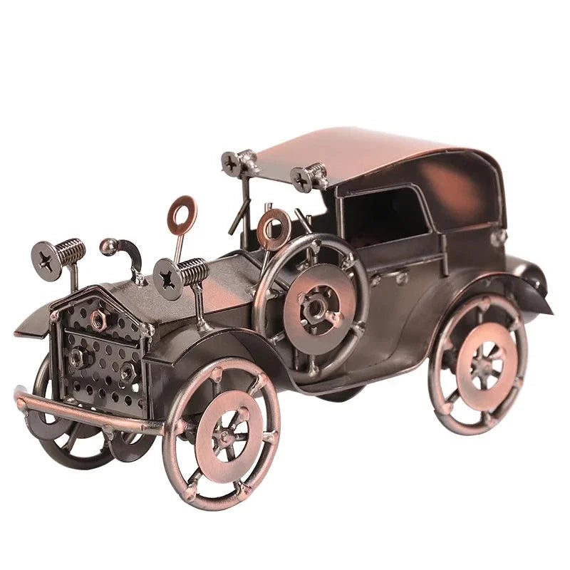 Miniatura de Carro Antigo em Metal para Decoração Retrô Offertaza