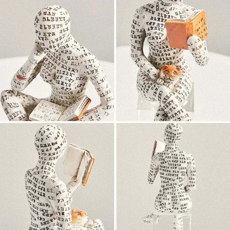 Escultura Abstrata de Resina para Decoração de Sala Offertaza