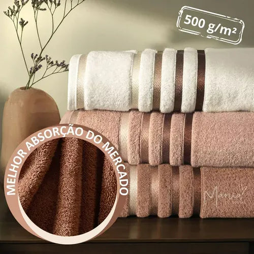 Kit 10 Toalhas Banho Gigante Fio Penteado - Lumina Chic