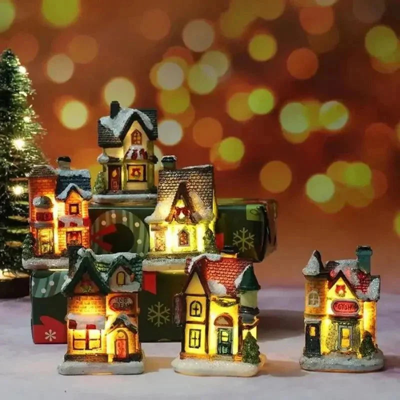 Casas Iluminadas de Natal para Decoração Festiva Offertaza