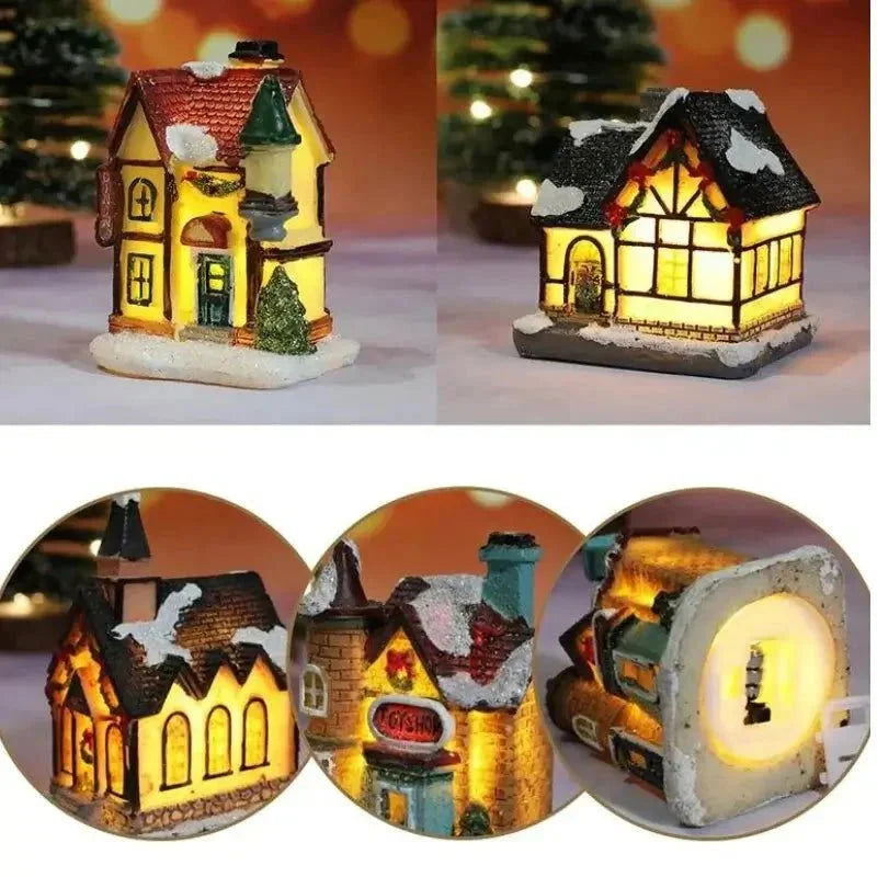 Casas Iluminadas de Natal para Decoração Festiva Offertaza