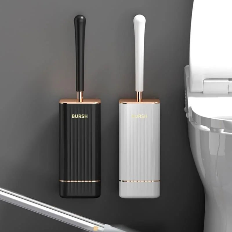 Escova Sanitária de Silicone com Suporte e Cerdas Flexíveis Offertaza