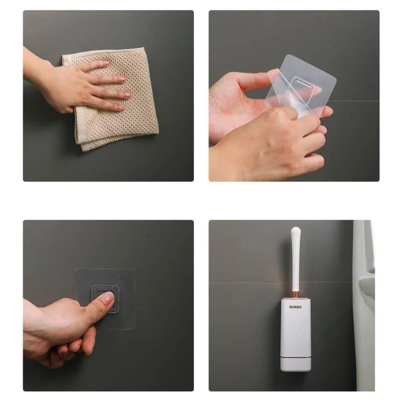 Escova Sanitária de Silicone com Suporte e Cerdas Flexíveis Offertaza