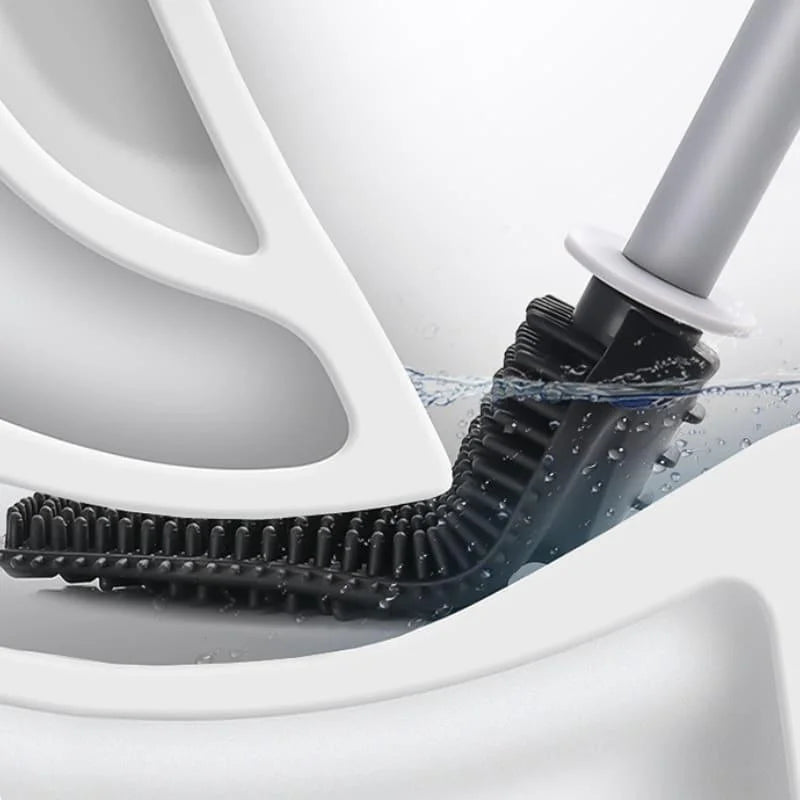 Escova Sanitária de Silicone com Suporte para Banheiro Offertaza