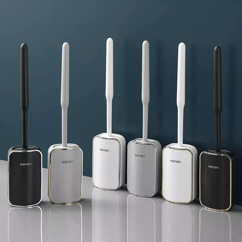 Escova Sanitária de Silicone com Suporte para Banheiro Offertaza