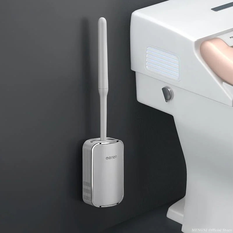 Escova Sanitária de Silicone com Suporte para Banheiro Offertaza