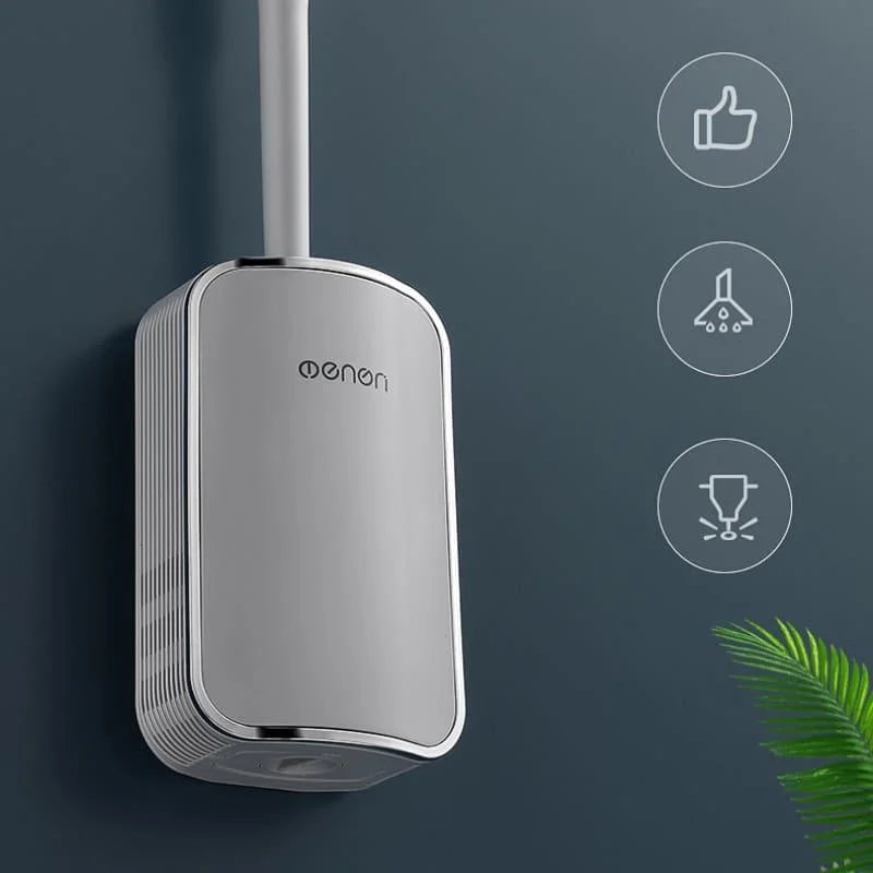 Escova Sanitária de Silicone com Suporte para Banheiro Offertaza