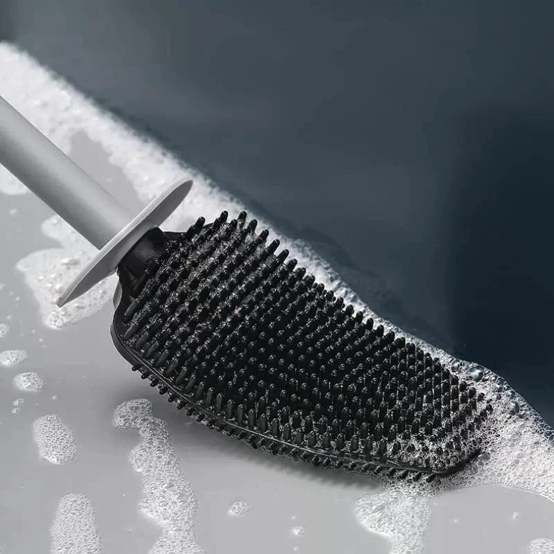 Escova Sanitária de Silicone com Suporte para Banheiro Offertaza