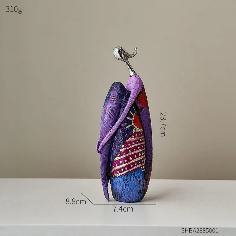 Escultura Abstrata Estilo Nórdico em Resina para Decoração Offertaza