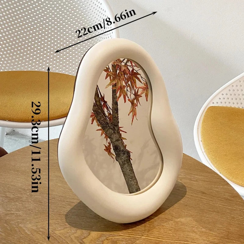 Espelho Decorativo de Maquiagem com Moldura de Cerâmica Offertaza