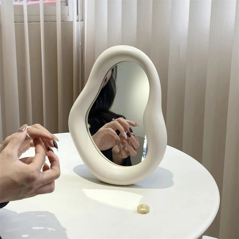 Espelho Decorativo de Maquiagem com Moldura de Cerâmica Offertaza