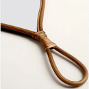 Espelho Oval de Rattan Natural Feito à Mão para Decoração Offertaza