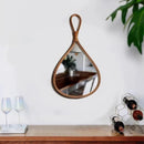 Espelho Oval de Rattan Natural Feito à Mão para Decoração Offertaza