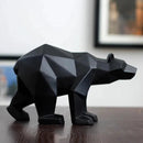 Escultura Decorativa de Urso Polar Geométrico em Resina Offertaza