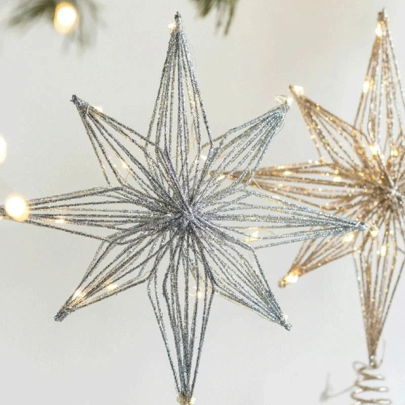 Estrela LED Iluminada para Topo de Árvore de Natal Decorativa Offertaza