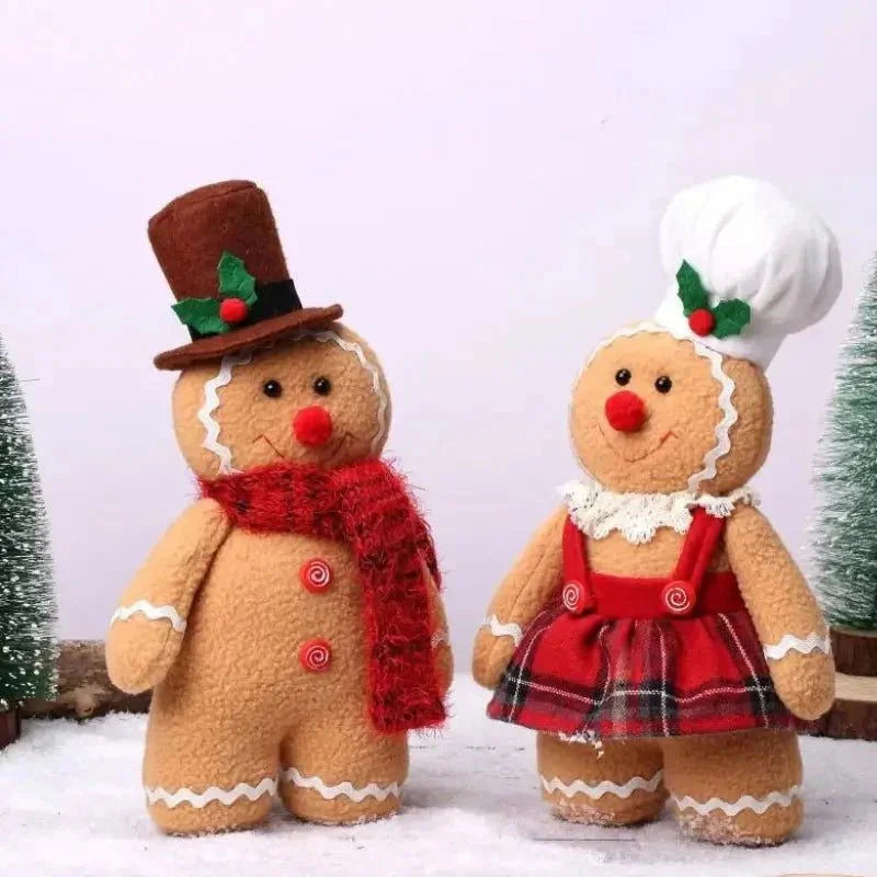 Boneco de Pelúcia Biscoito Natalino para Decoração Festiva Infantil Offertaza