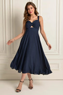 Vestido Midi com Decote Torcido Bella Alice - Essenza