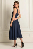 Vestido Midi com Decote Torcido Bella Alice - Essenza