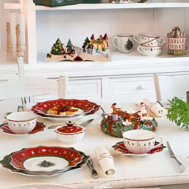 Conjunto de Louça de Natal Alemã 2 Peças – Prato e Bowl