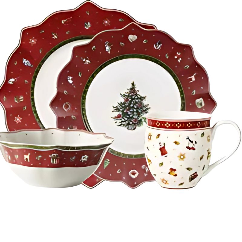 Conjunto de Louça de Natal Alemã 2 Peças – Prato e Bowl